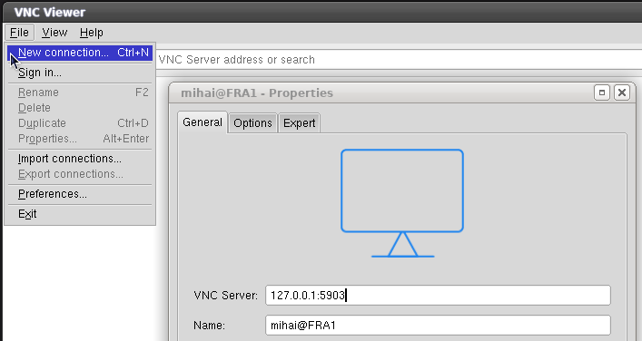 realvnc new connection